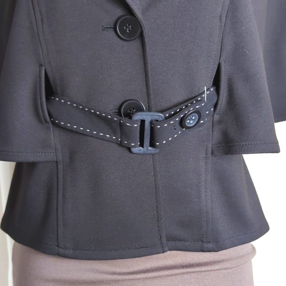 Nine West Jacket Caplet Black Size 2 - Picture 2 of 8